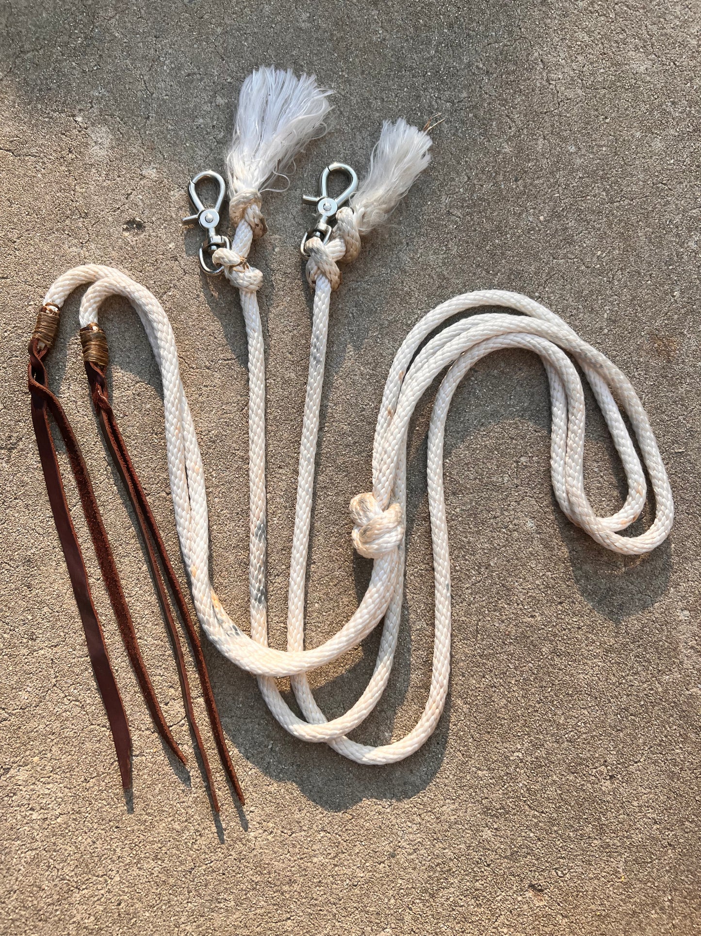 Split Reins w/ Leather Poppers