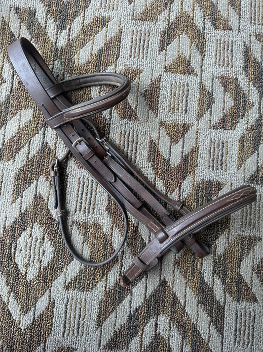 Brown Padded Fancy Stitched Bridle