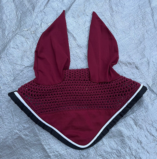 Burgundy Knit Bonnet