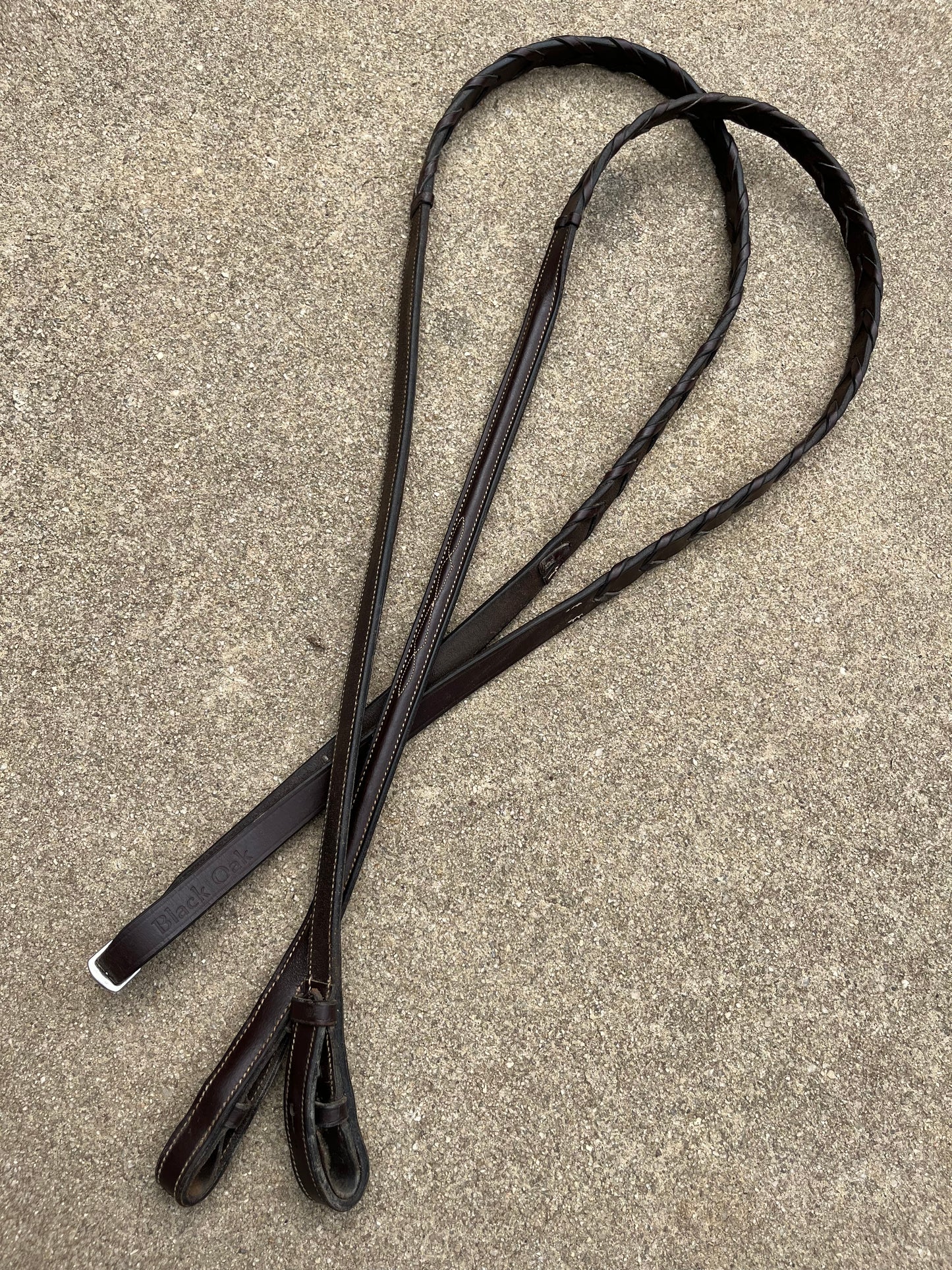 Black Oak Fancy Stitch Reins