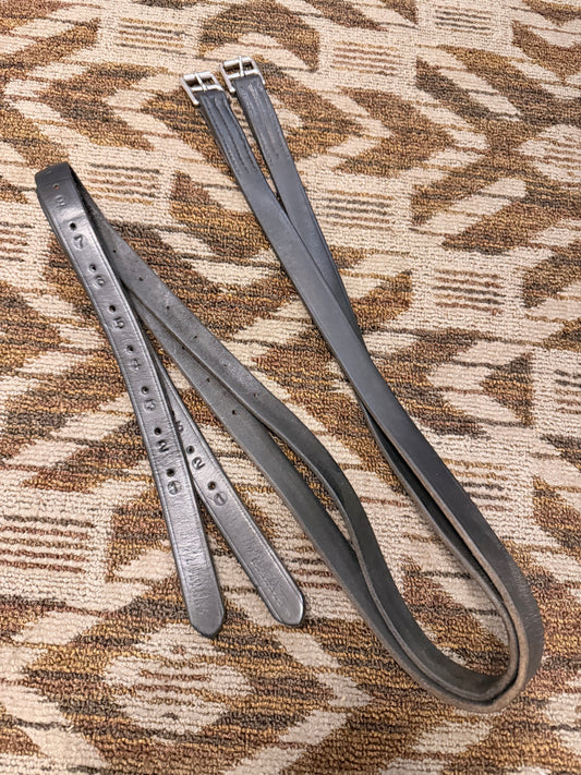 Nunn Finer Black Stirrup Leathers