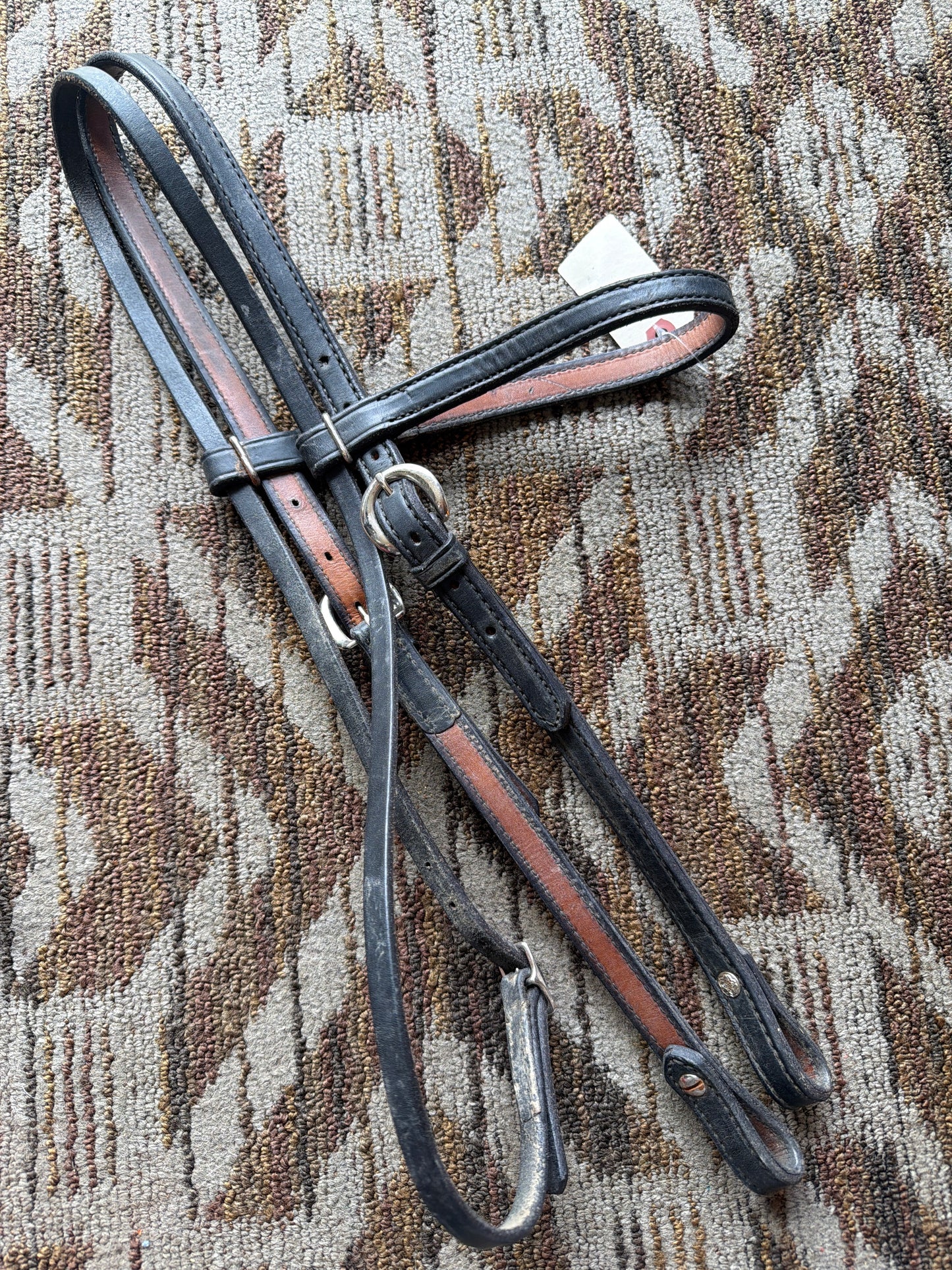 Black Leather Headstall