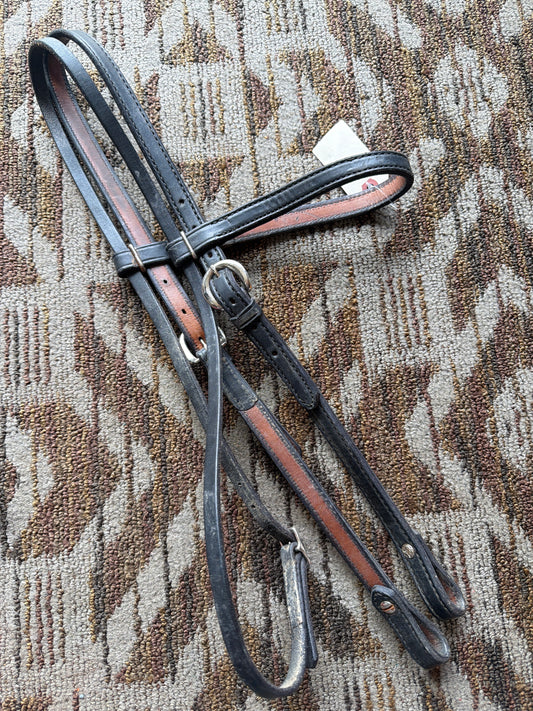 Black Leather Headstall