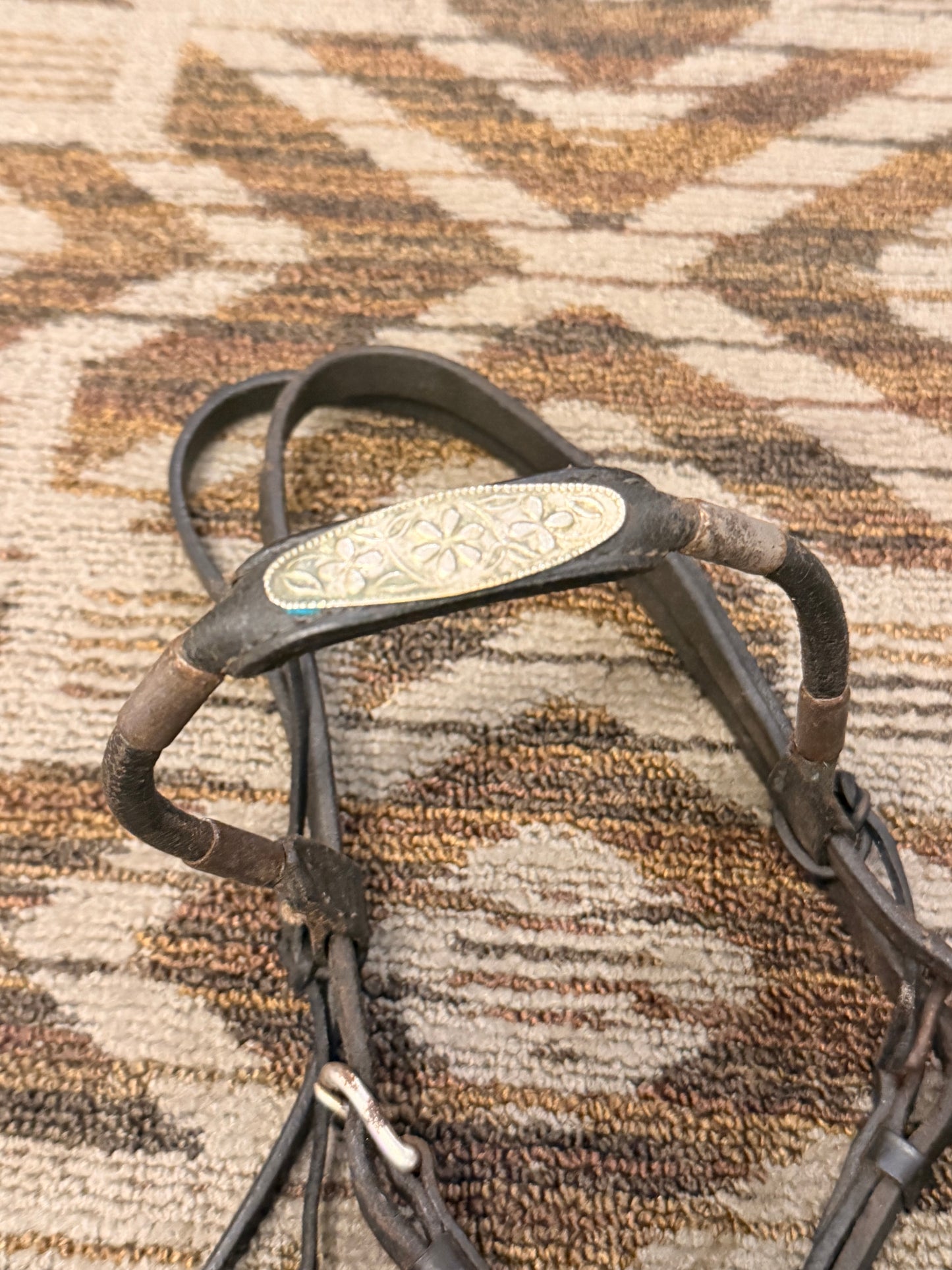 Vintage Rolled Silver Headstall