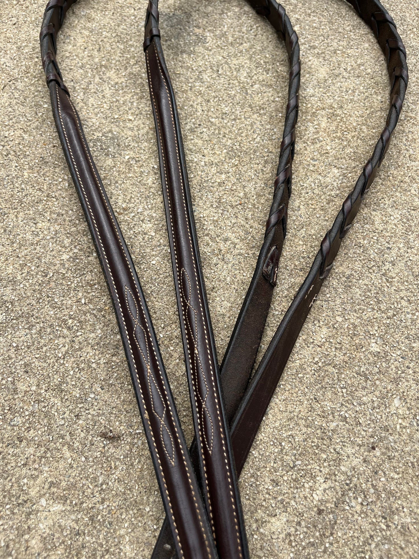 Black Oak Fancy Stitch Reins