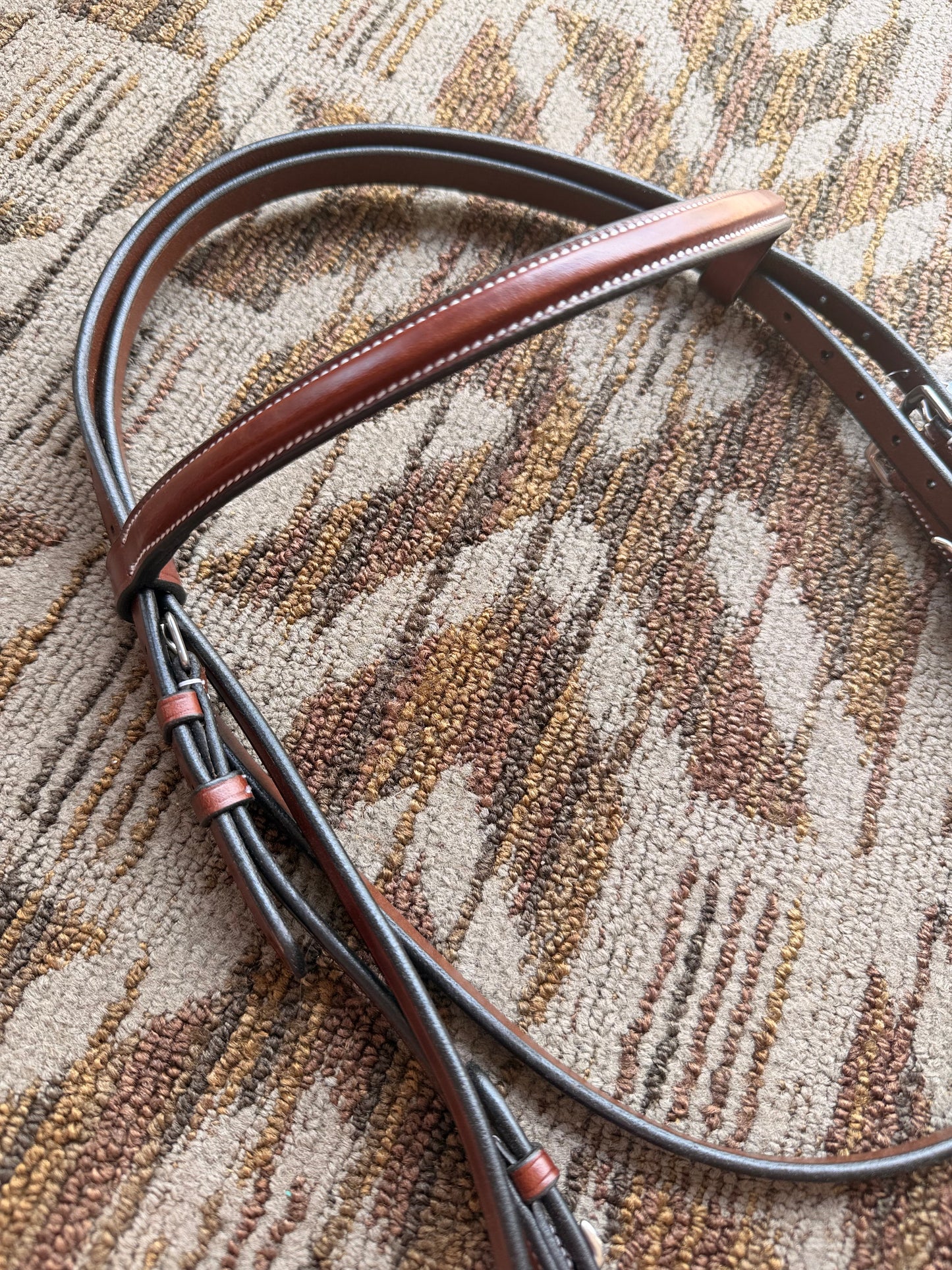 New VNK Brown Stitched Bridle