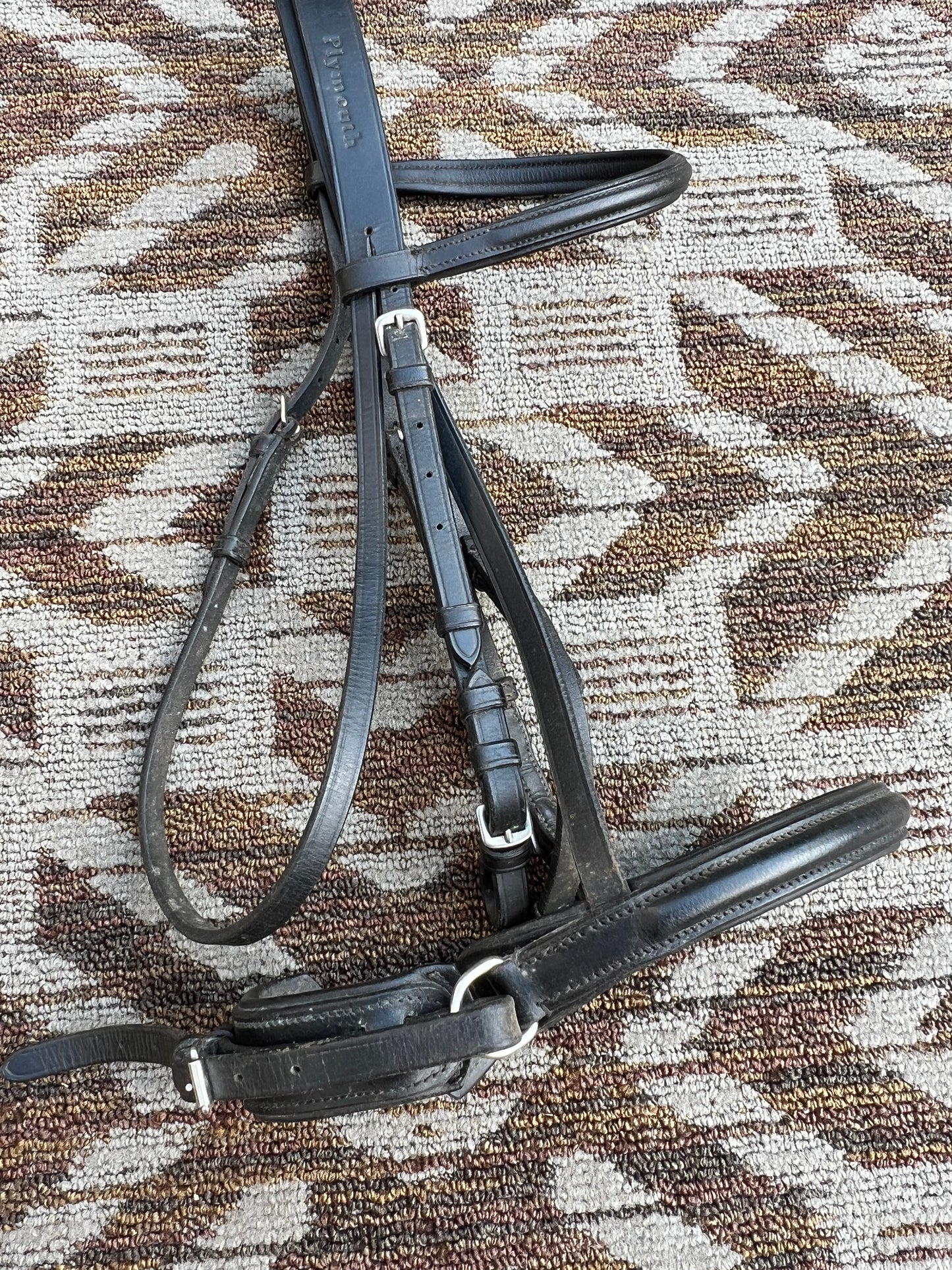 Black Plymouth Dressage Bridle