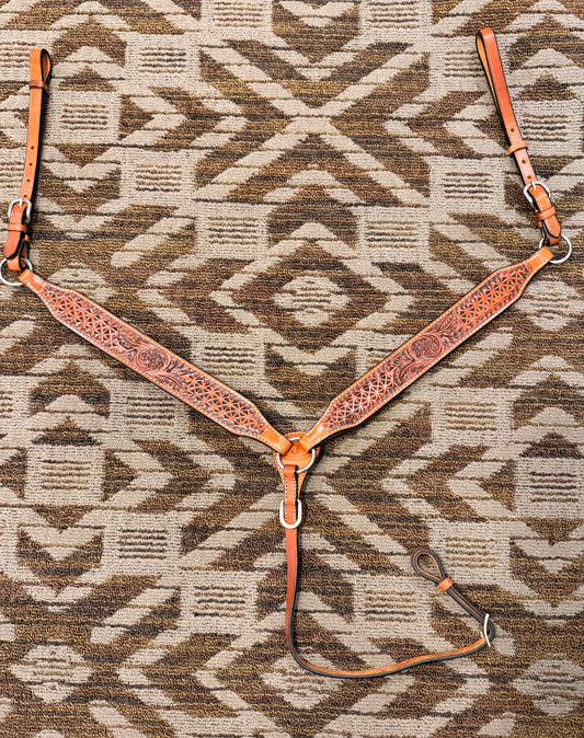 Circle J Tooled Breastplate