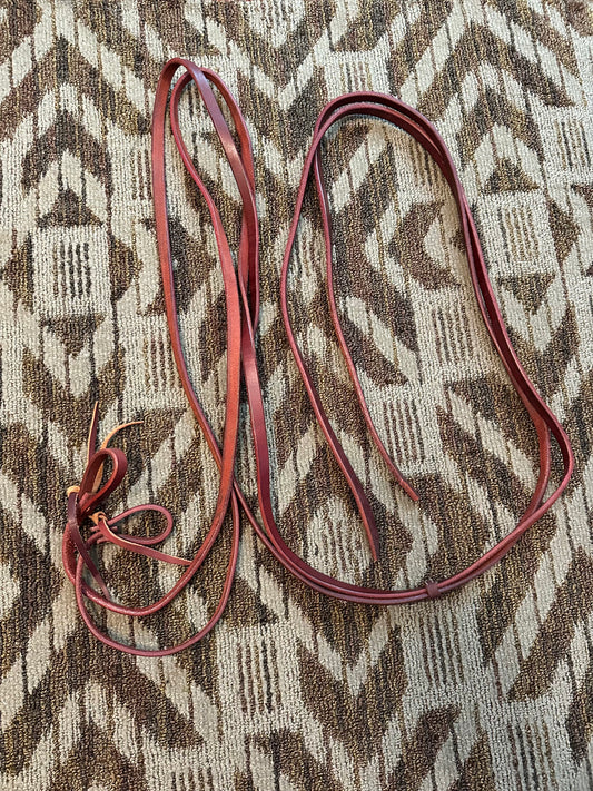 Red Leather Split Reins