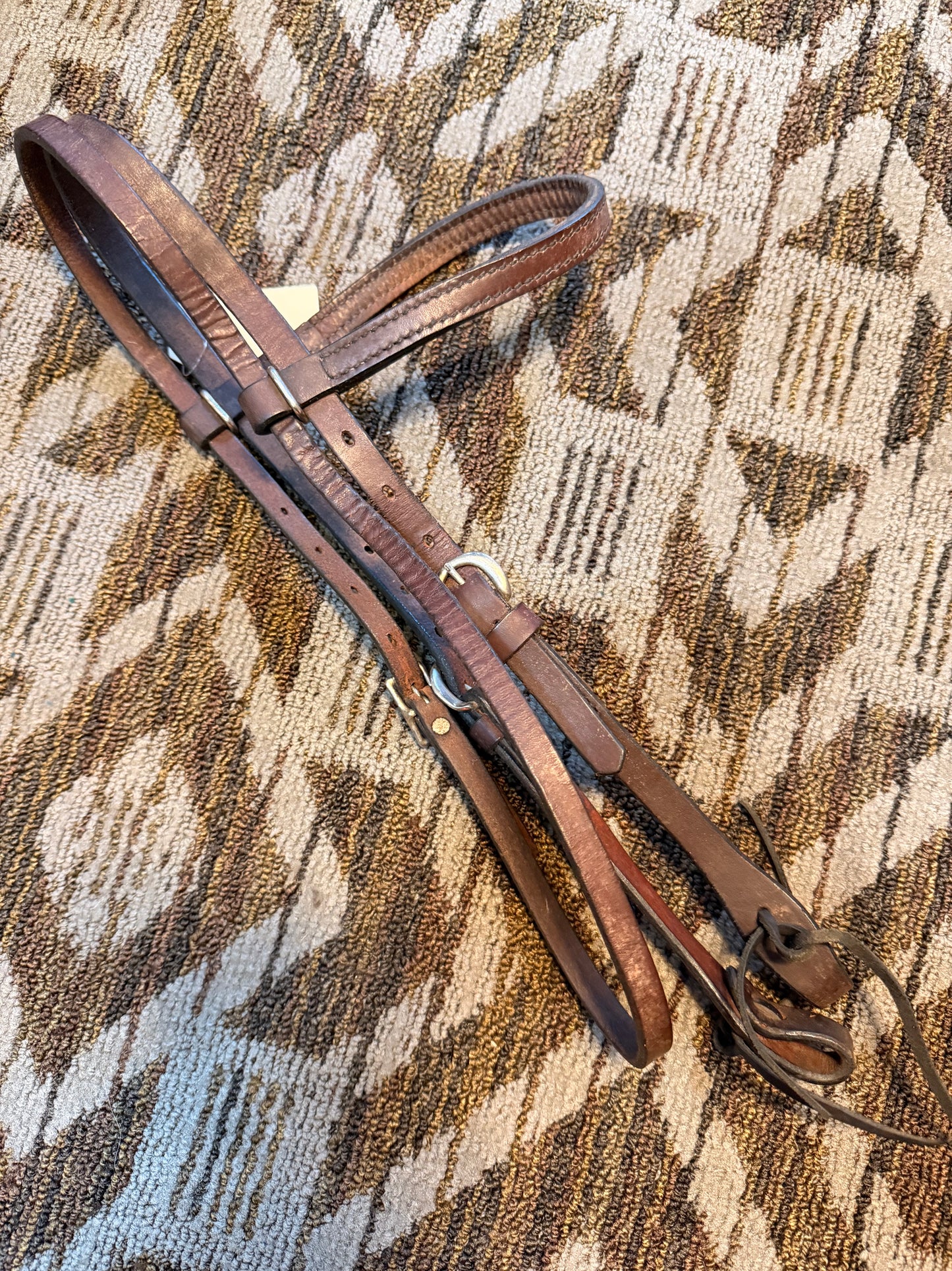 Dark Brown Leather Headstall