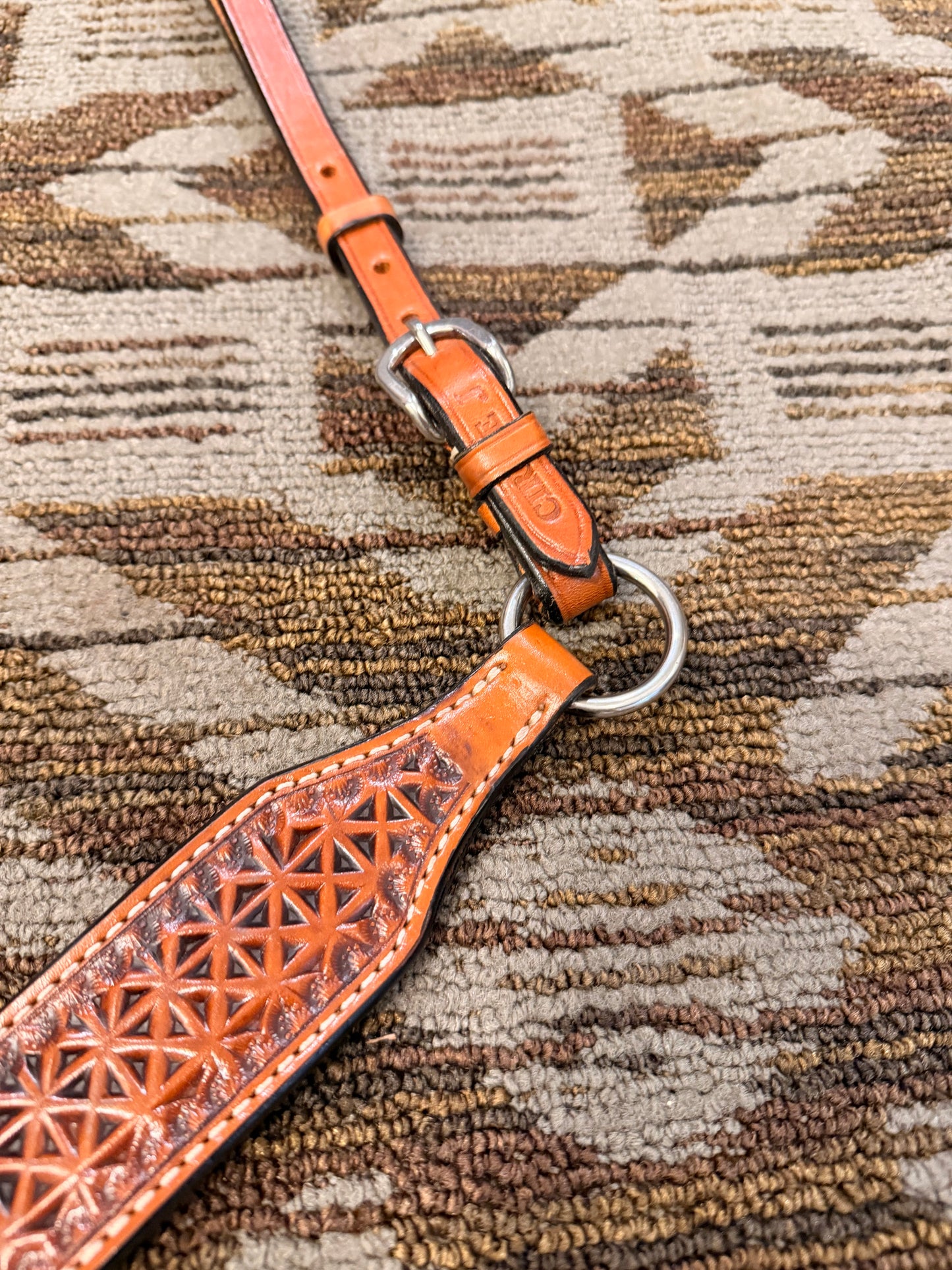 Circle J Tooled Breastplate