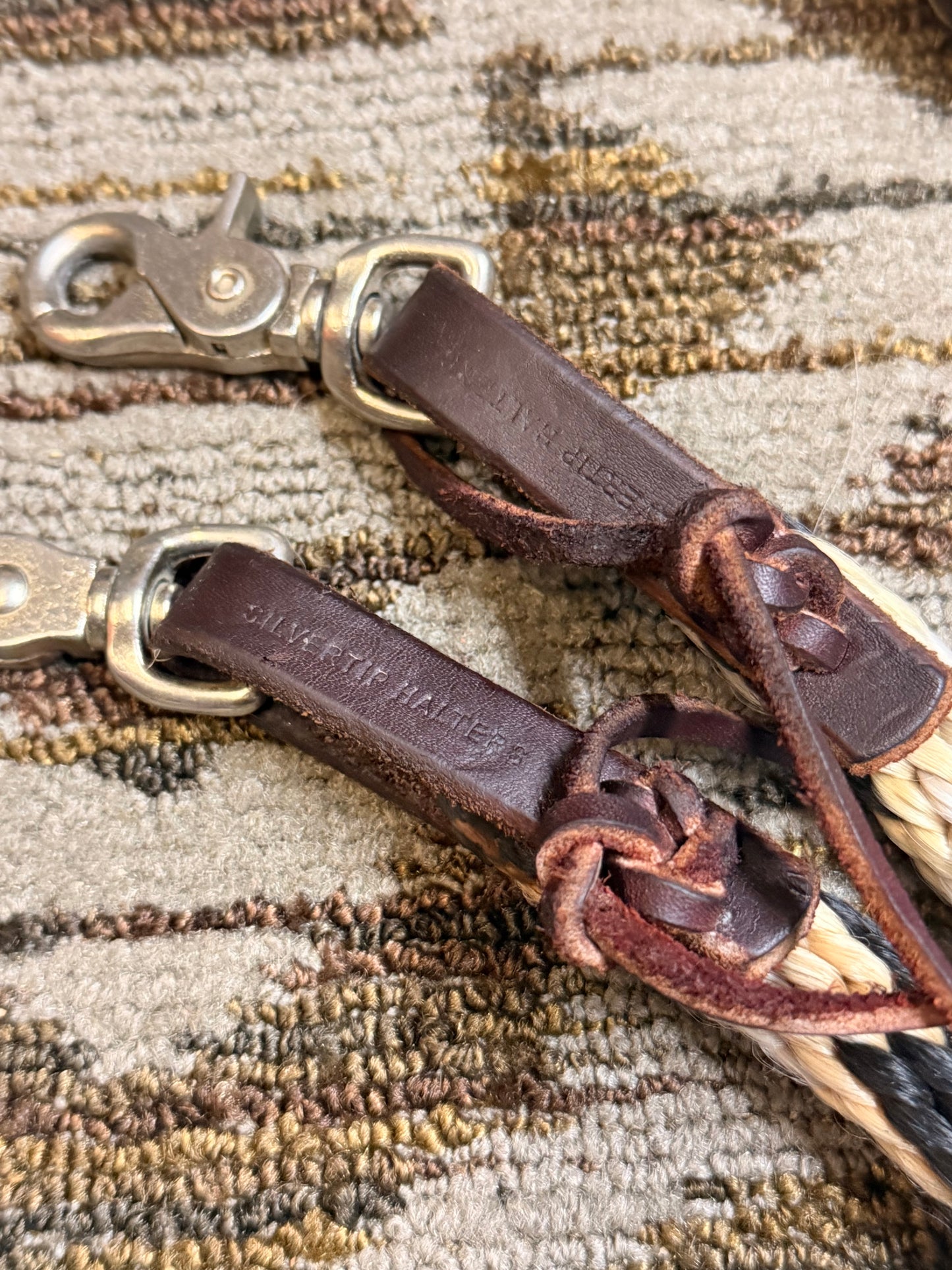 Silver Tip Halter Extra Long Reins