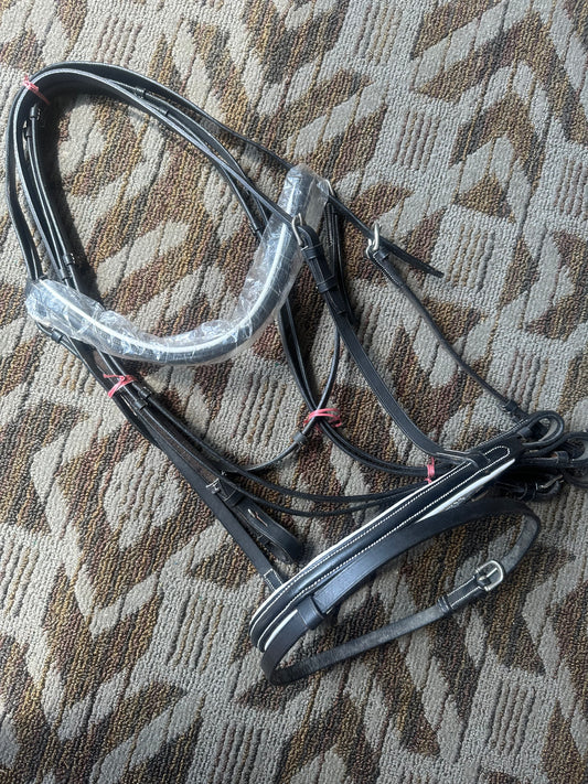 Black Padded Bridle w/ Matching Reins