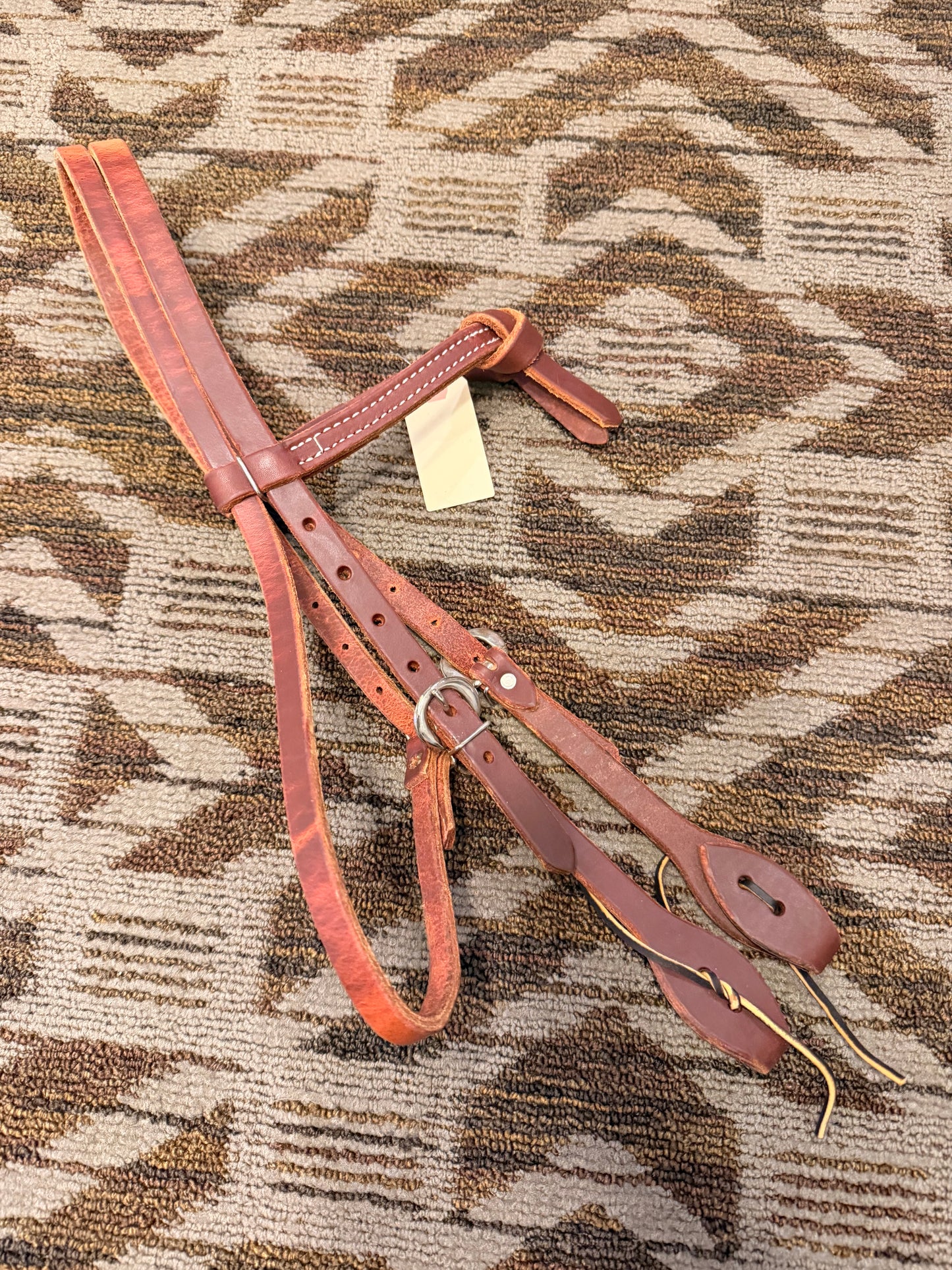 Heavy Oiled Futurity Knot Headstall
