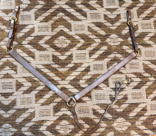 Dark Brown Leather Breastcollar