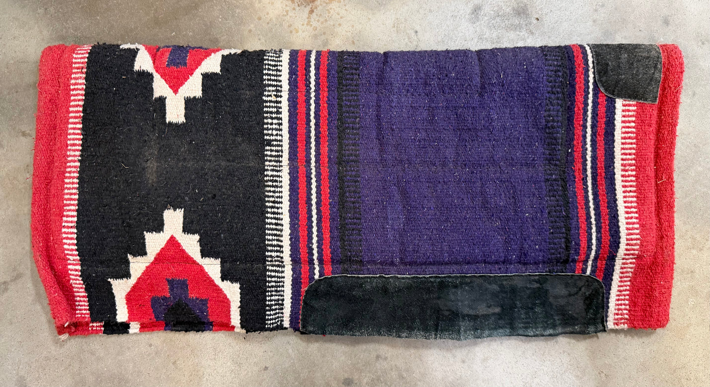 Purple and Red Wool Top Pad