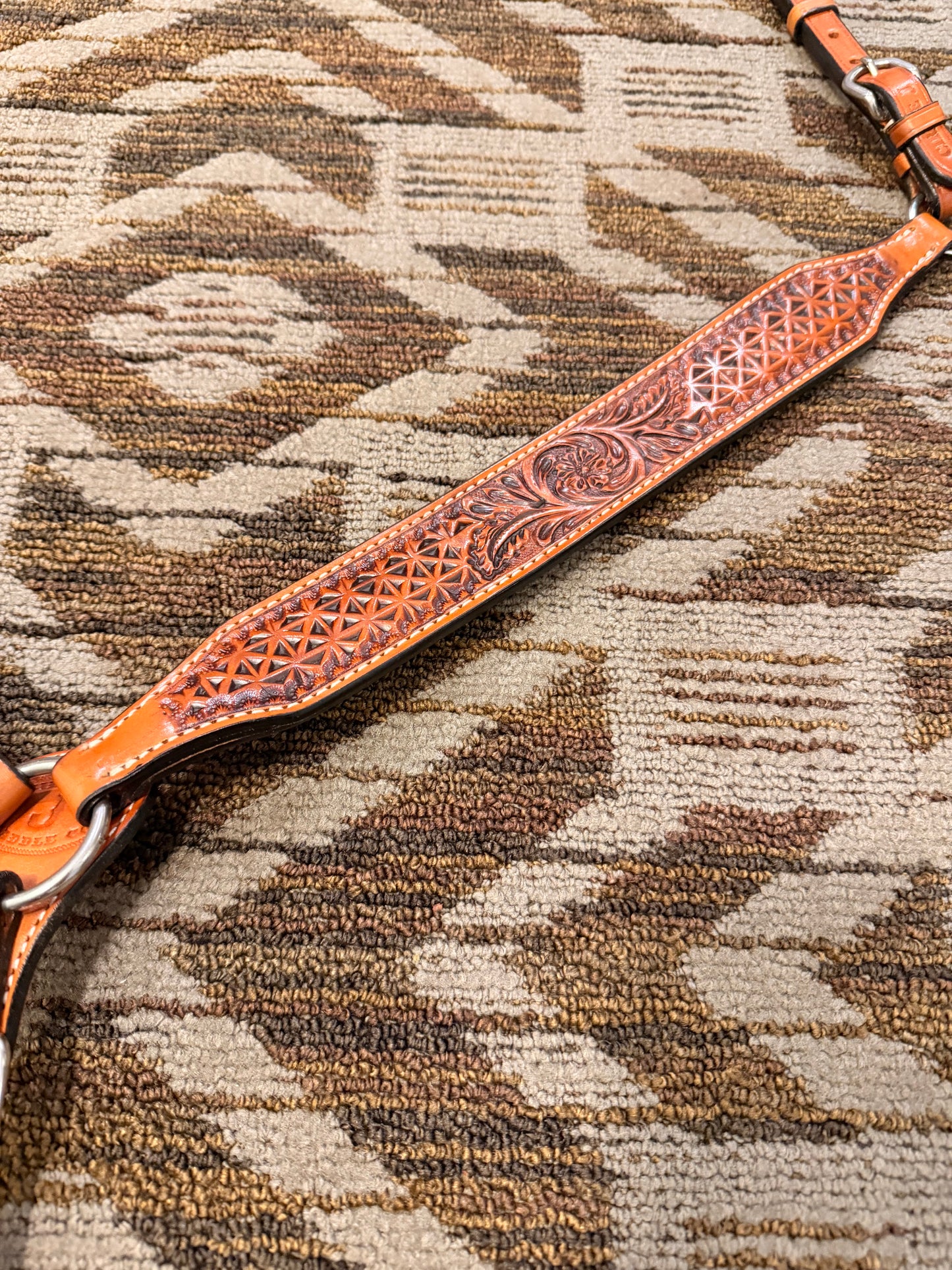 Circle J Tooled Breastplate