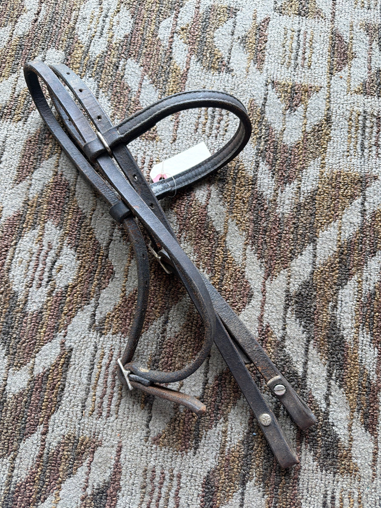 Black Leather Headstall
