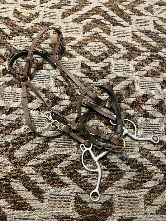 Brown Halter Bridle w/ Bit