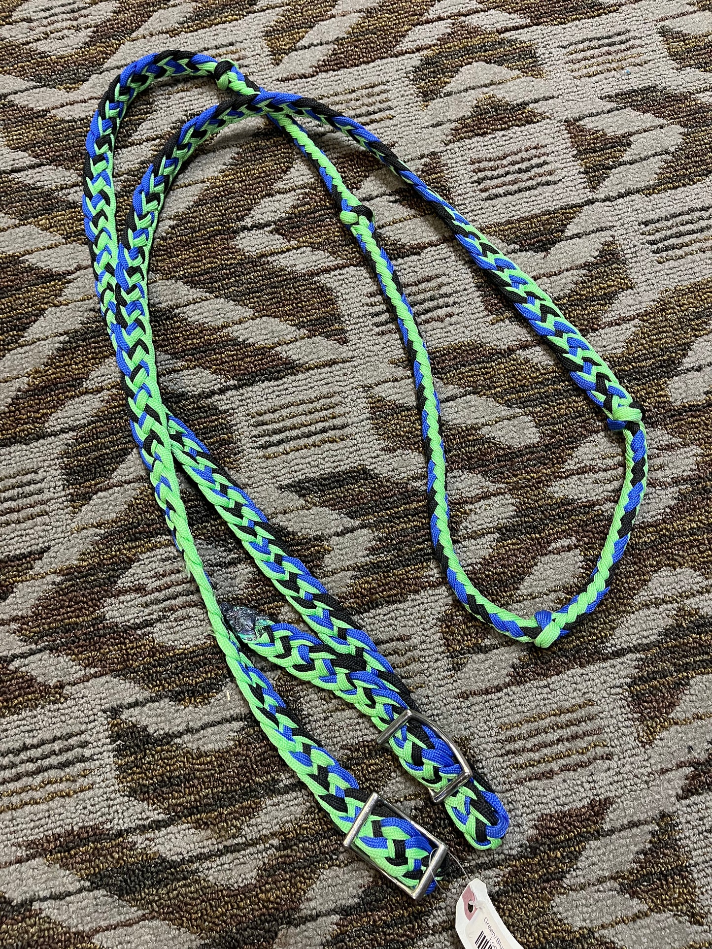 Green / Blue Paracord Reins