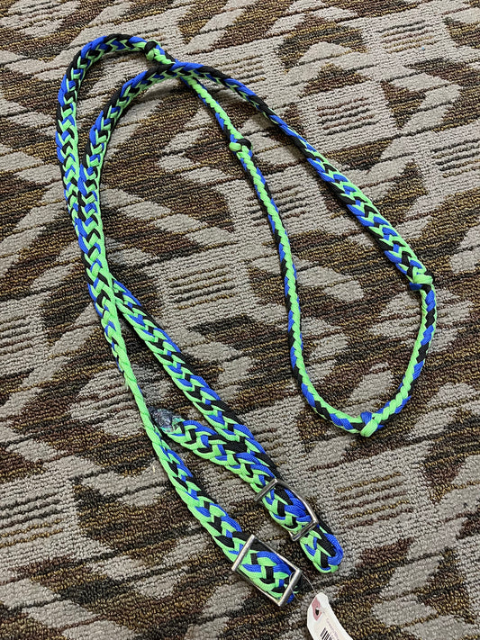 Green / Blue Paracord Reins