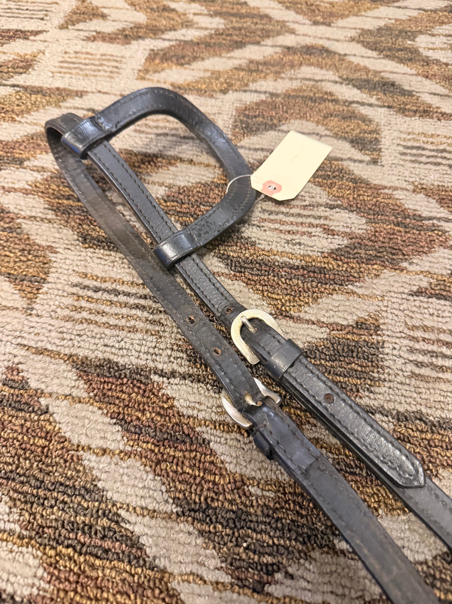 Black Leather One Ear Headstall