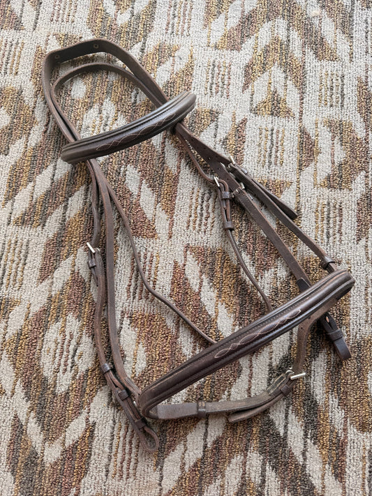 Stubben Brown Padded Fancy Stitched Bridle