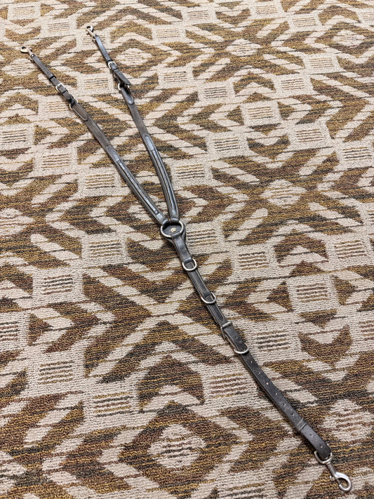 Black Padded Fancy Stitched Breastplate