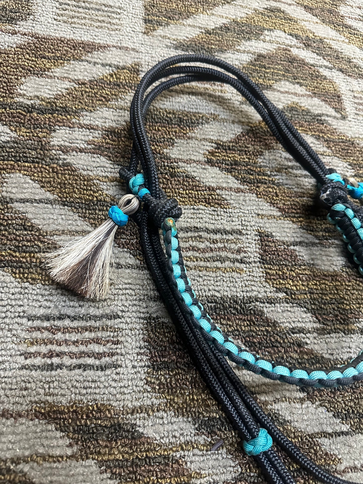 Rope Headstall w/ Horsehair Accents