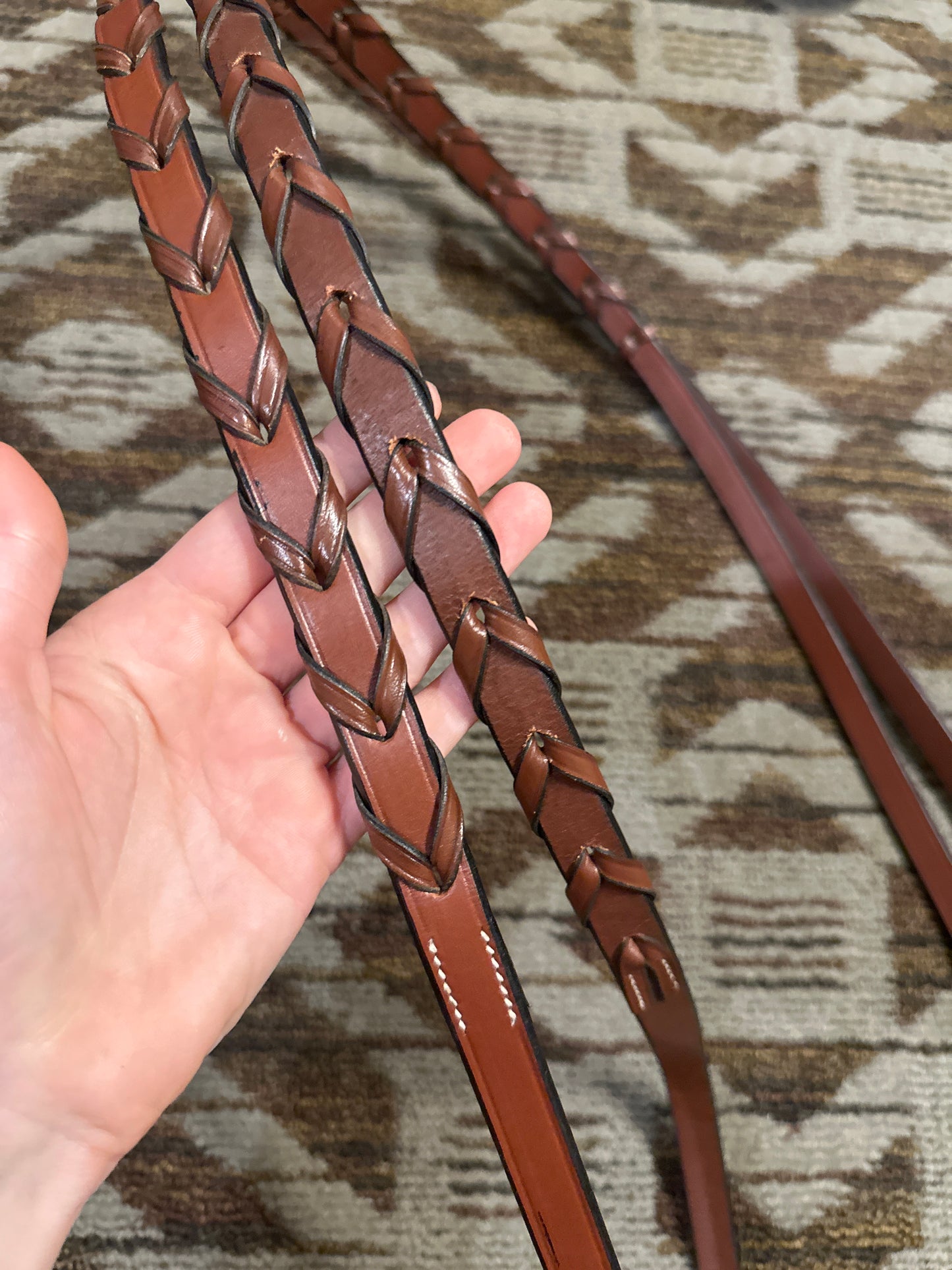 Chestnut Laced Reins