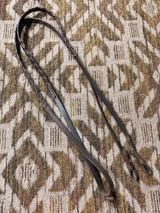 Extra Long Brown Laced Reins