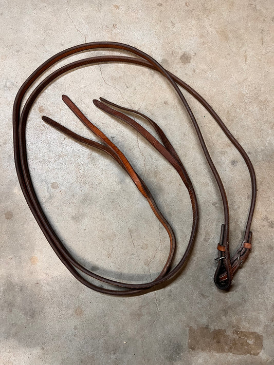 Tory Leather Split Reins w/ Buckles and Poppers