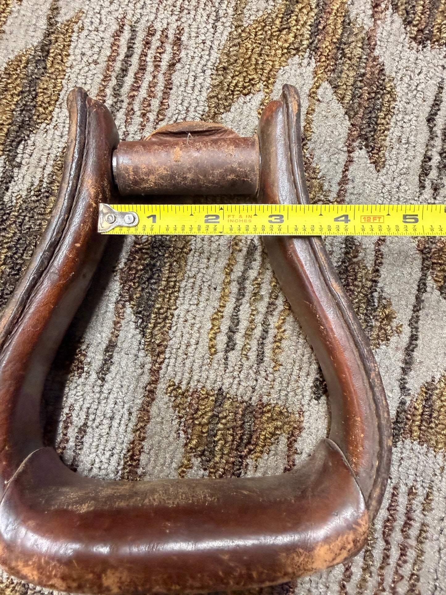 Leather Tooled Stirrups