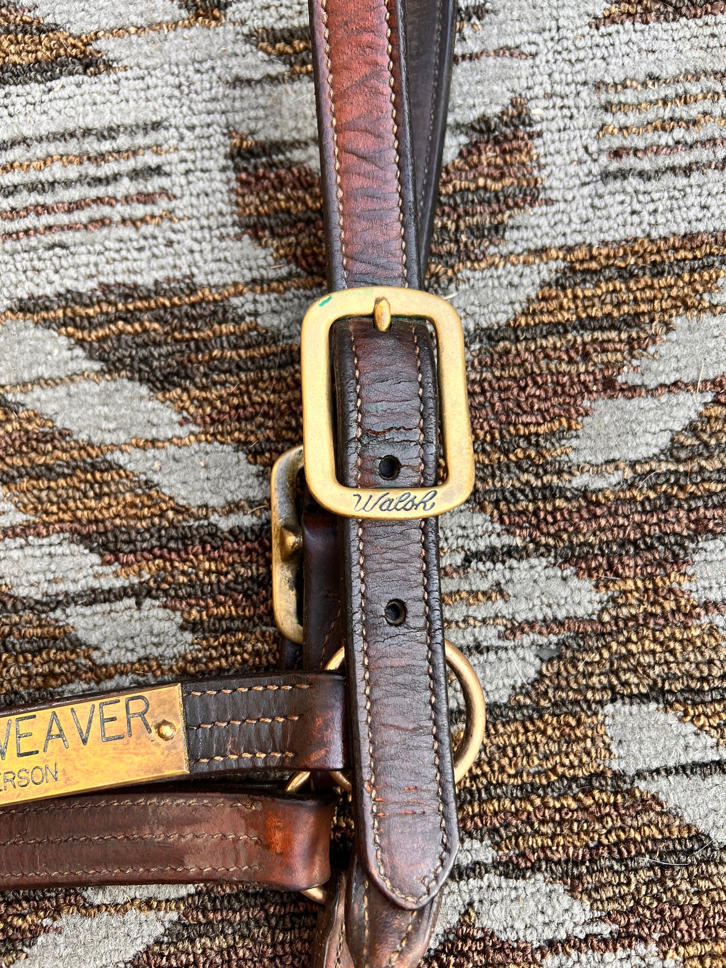 Walsh Nameplate Leather Halter