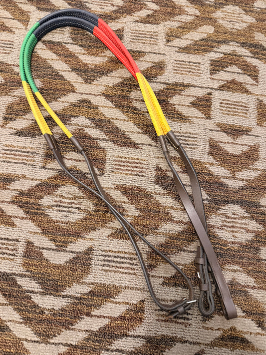 Soft Multi Colored Rubber Training Reins