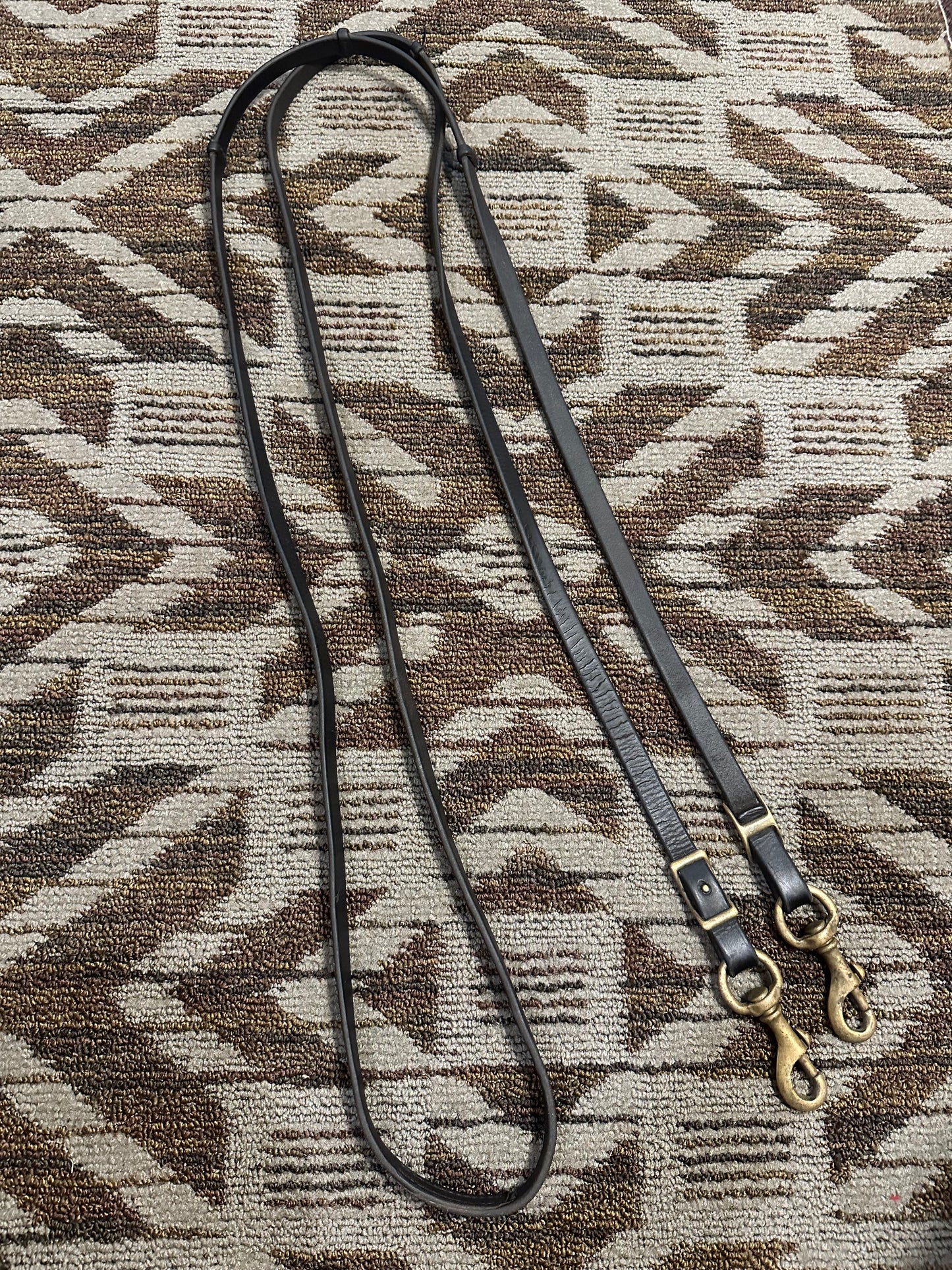 Black Loop Reins w/ Brass Clips