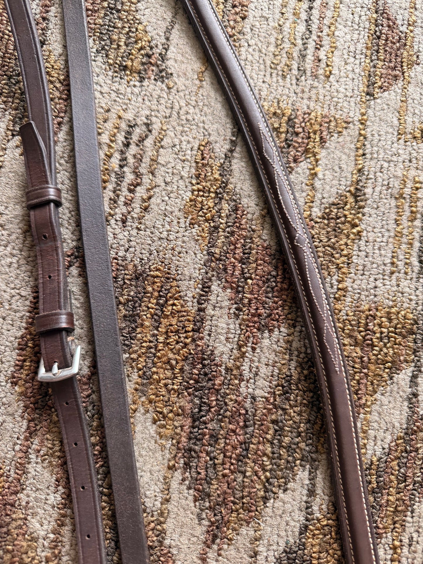 Beval Brown Fancy Stitched Running Martingale