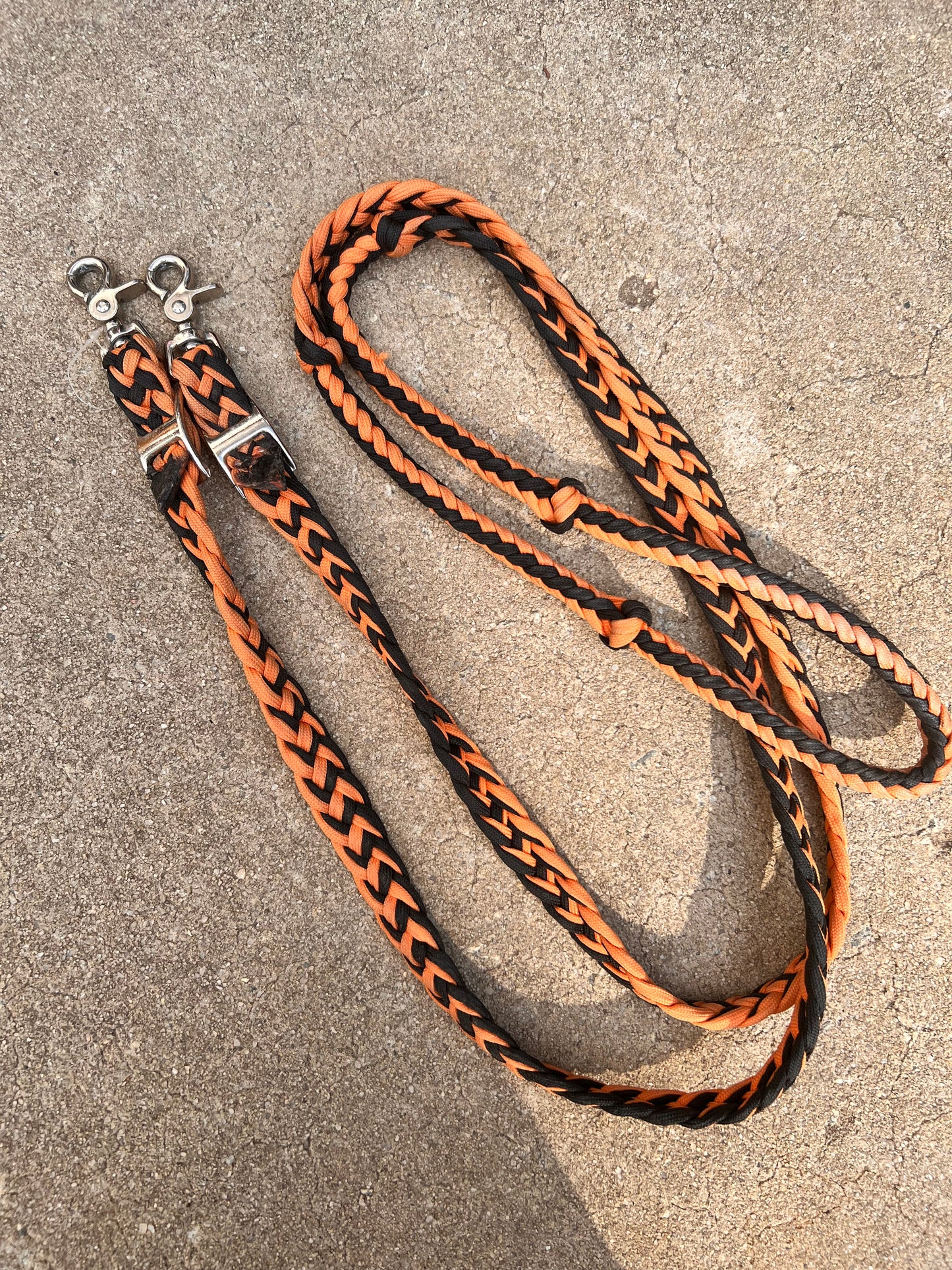 Orange Paracord Loop Reins