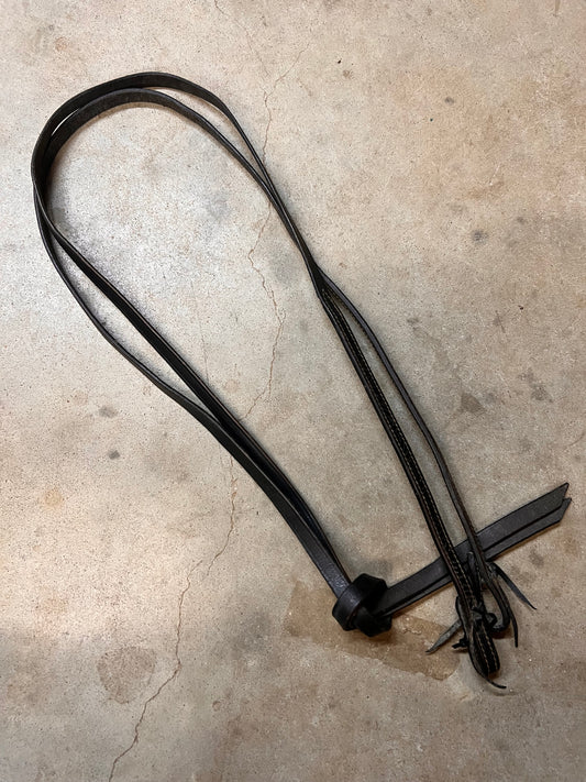 Black Tooled Split Reins