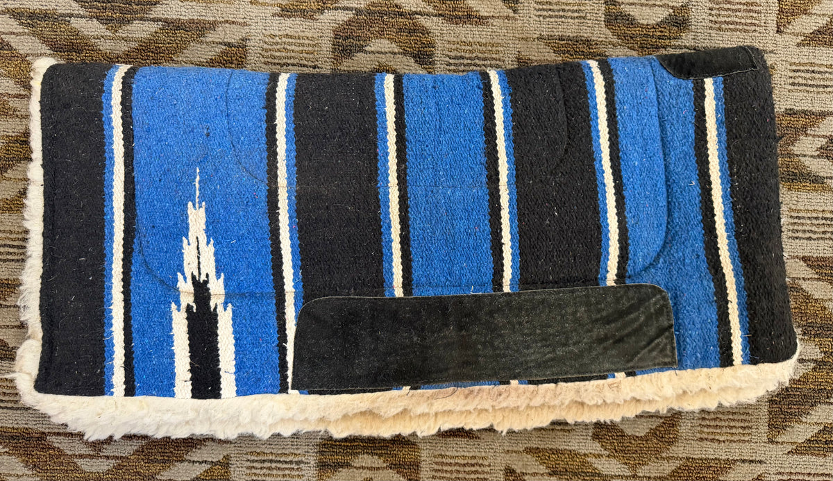 Blue Striped Fleece Pad