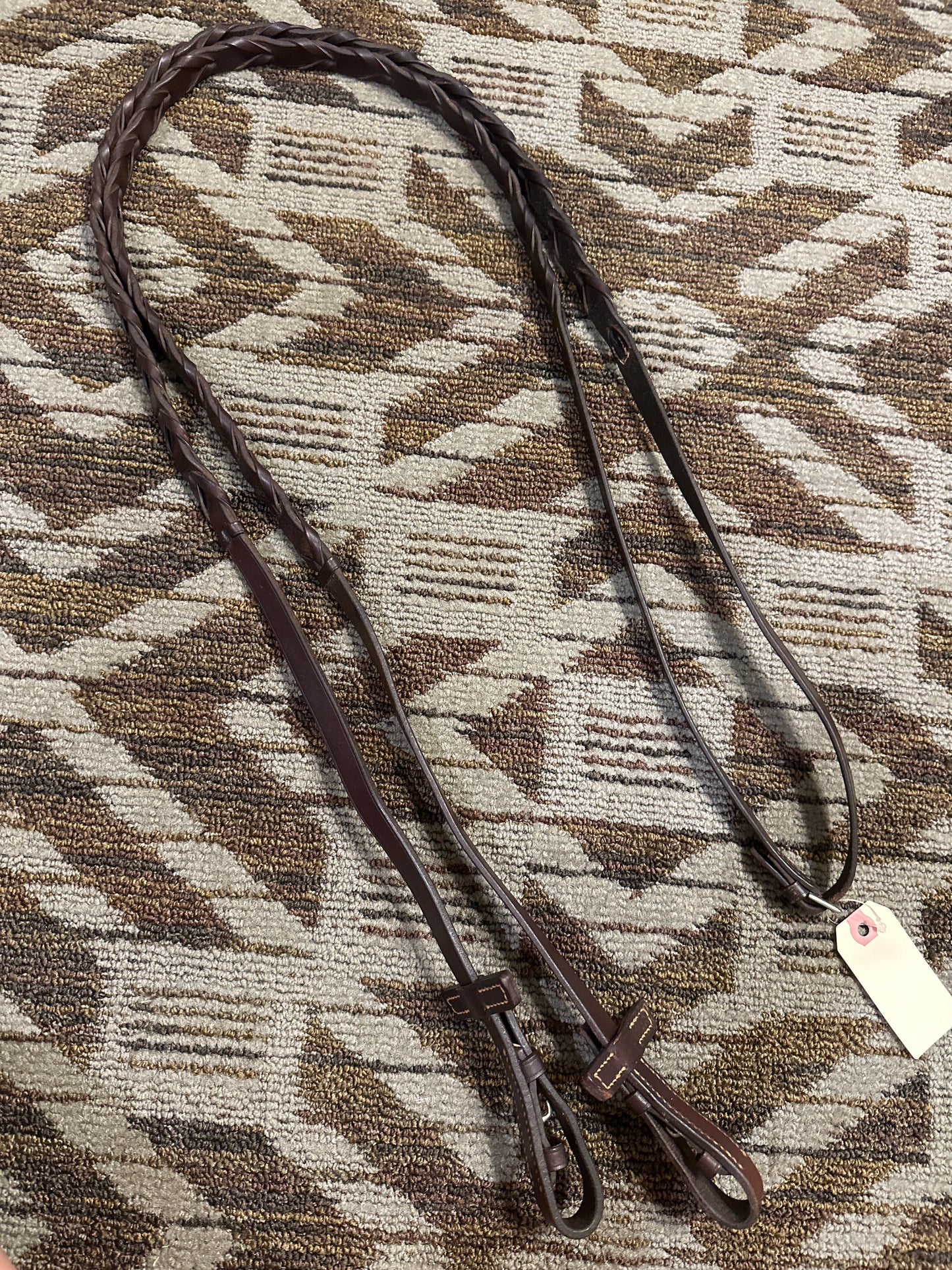 Brown Laced Reins w/ Stoppers