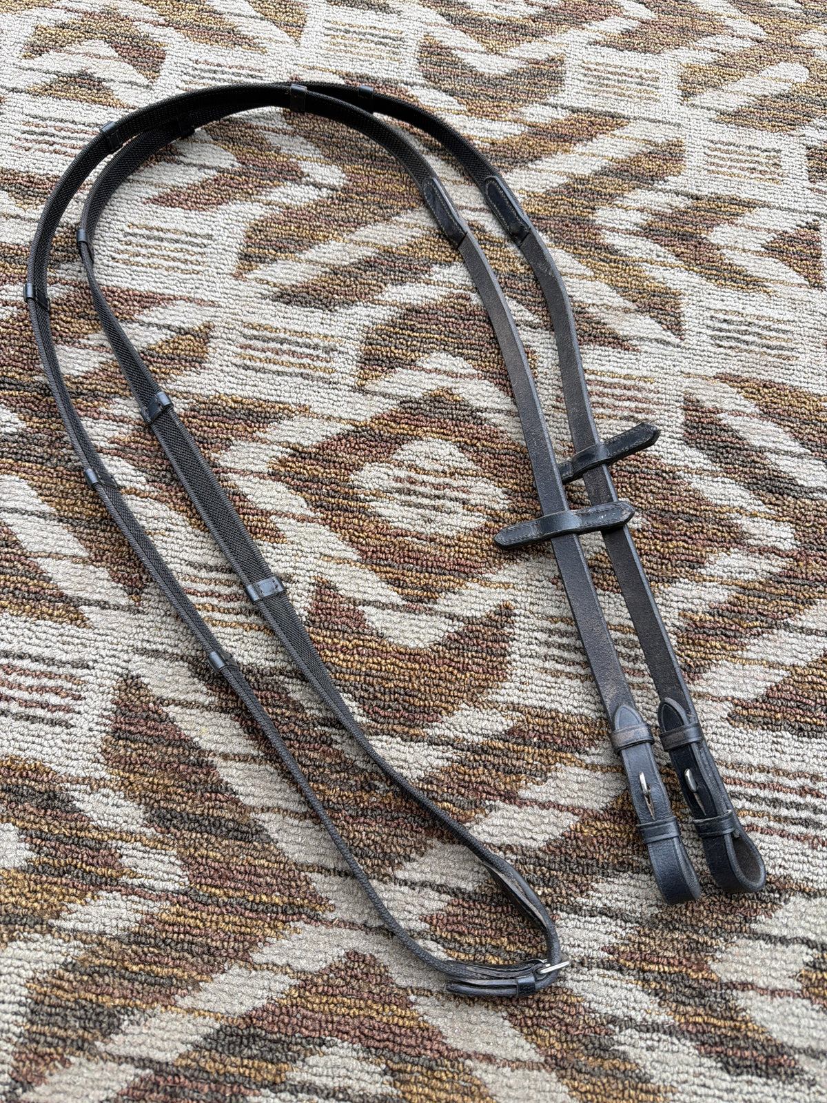 Black Grip Webbed Reins