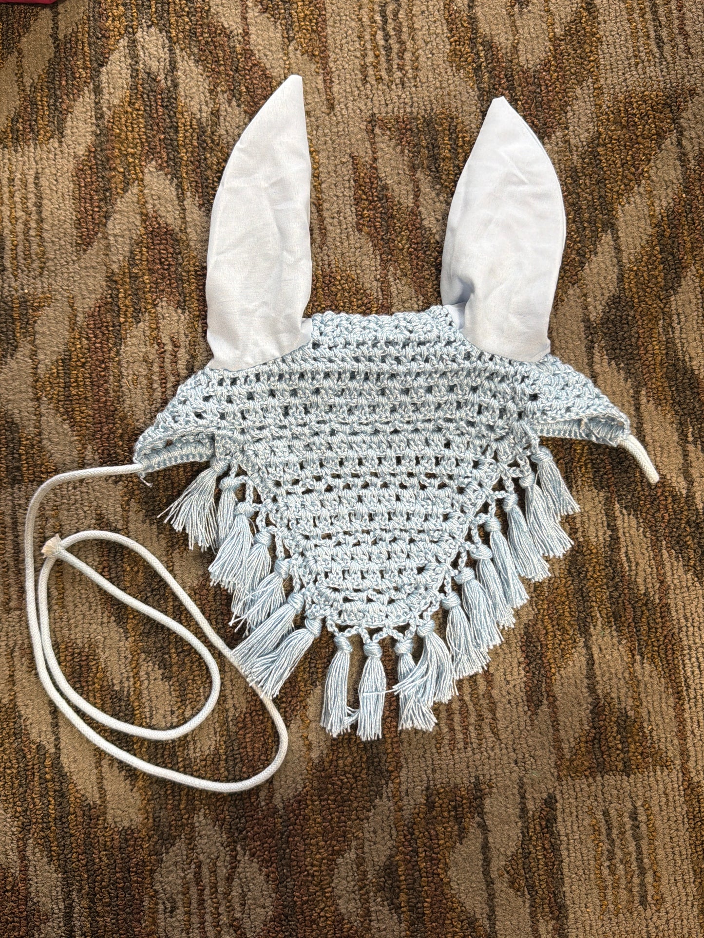 Light Blue Tassel Bonnet