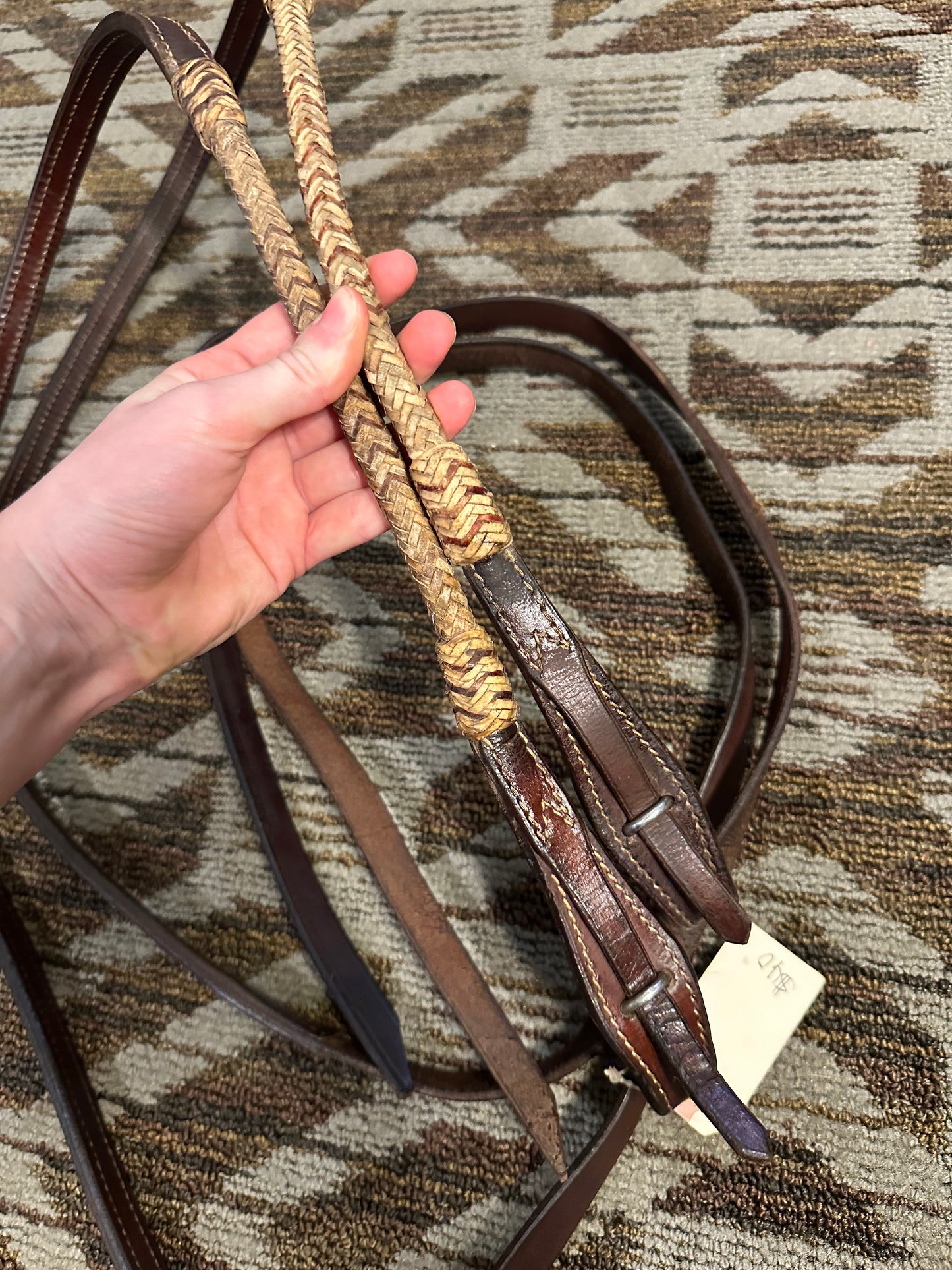 Easy Change Split Reins w/ Rawhide Accents