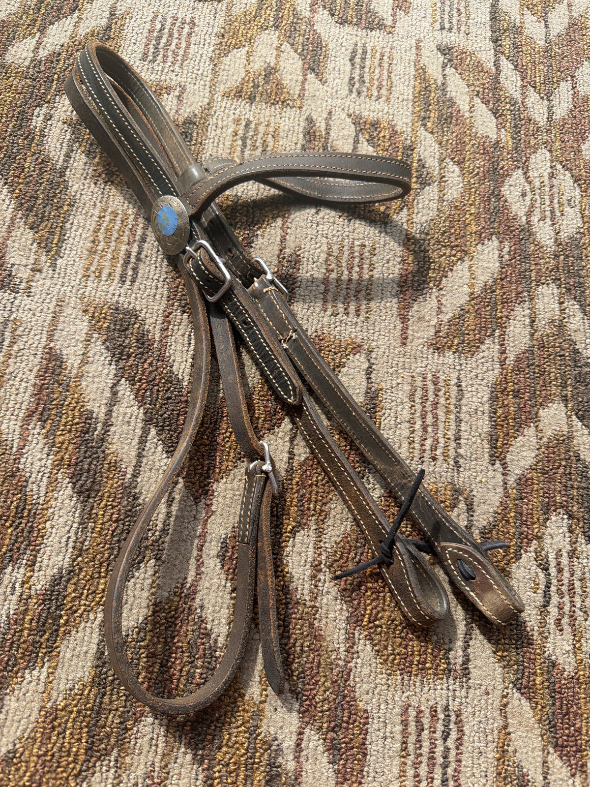 Black Stitched Headstall