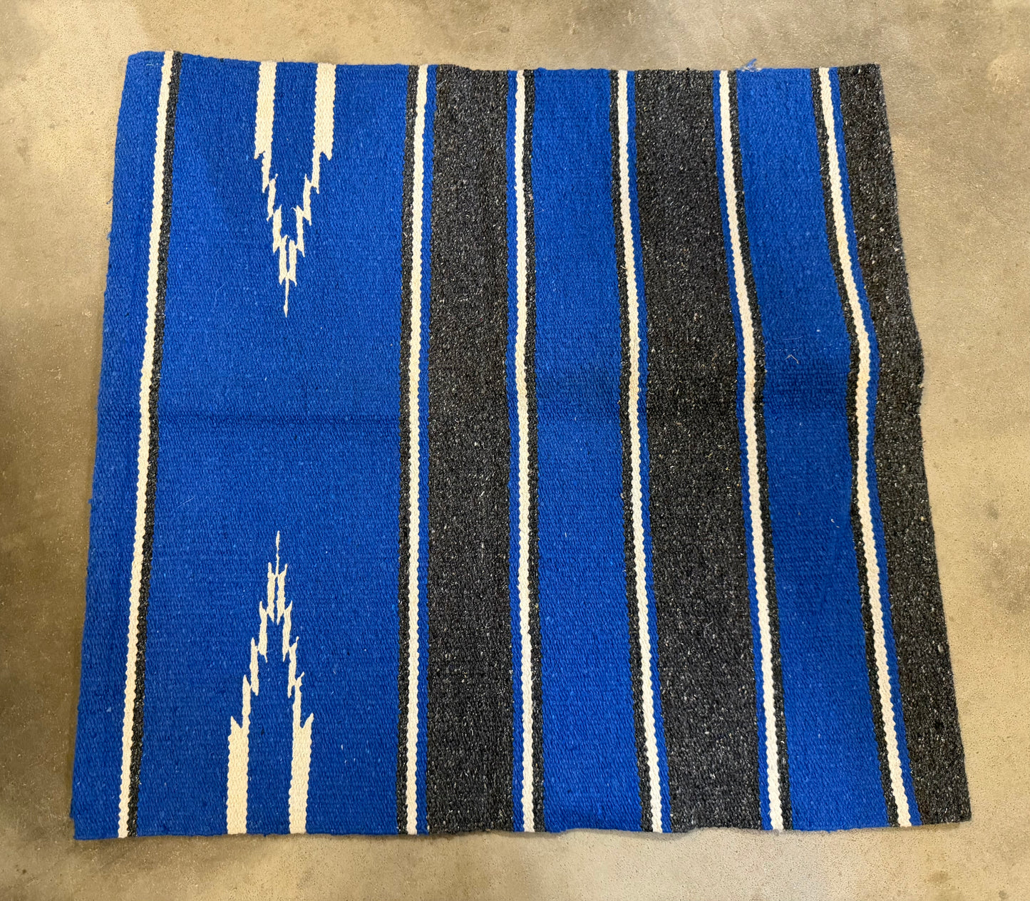 Mayatex Gray and Blue Saddle Blanket