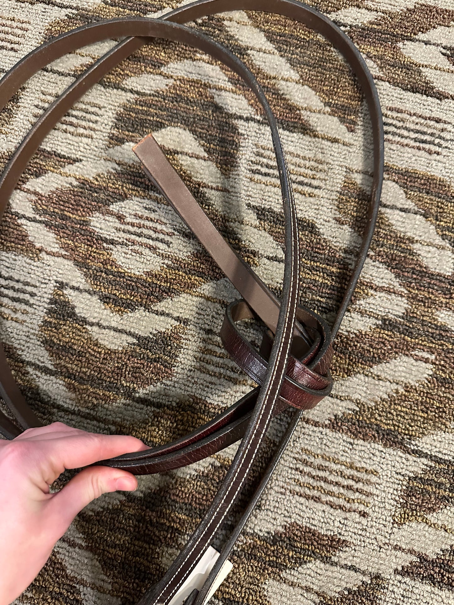 Dark Oil Split Reins