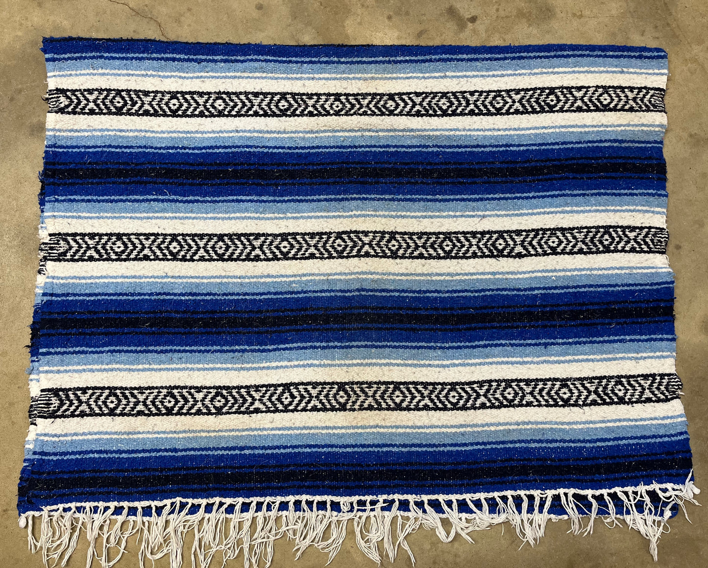Blue Striped Saddle Blanket
