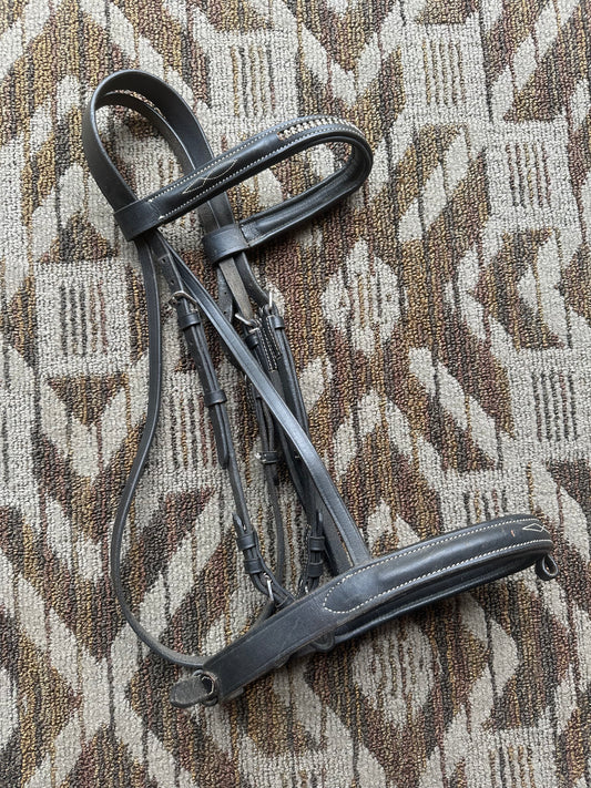 Black Stitched Blingy Bridle