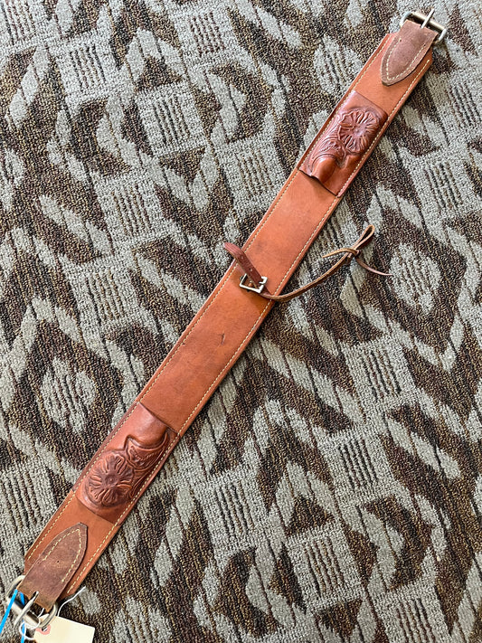 Tooled Leather Back Cinch